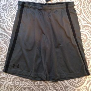 Under Armour Shorts, Men's Large, Grey Mesh